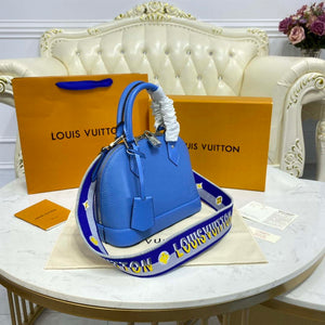 LV M57426 Louis Vuitton Alma BB Epi Handbag Blue - Default Title - View 2