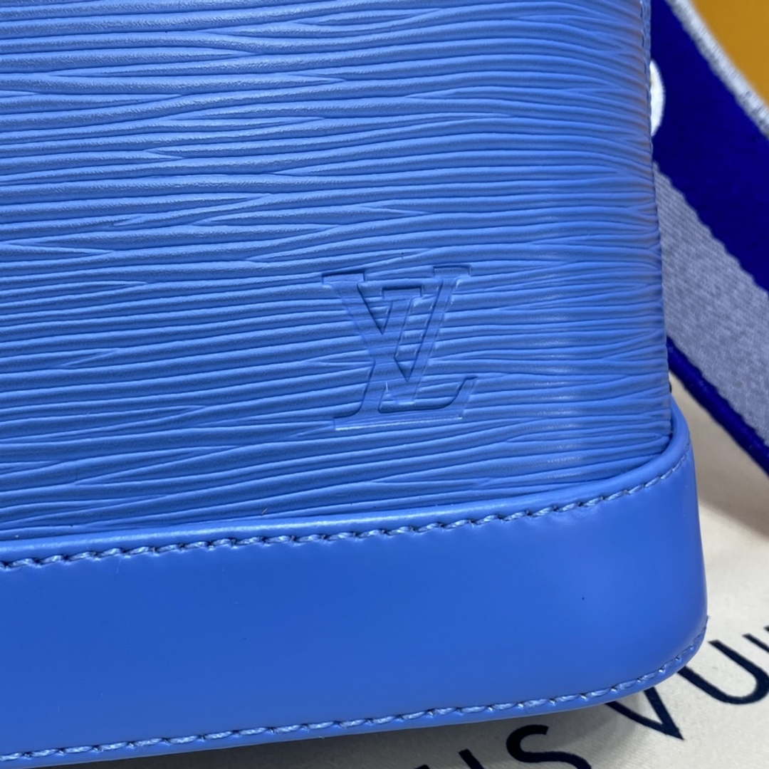LV M57426 Louis Vuitton Alma BB Epi Handbag Blue - Default Title - View 7