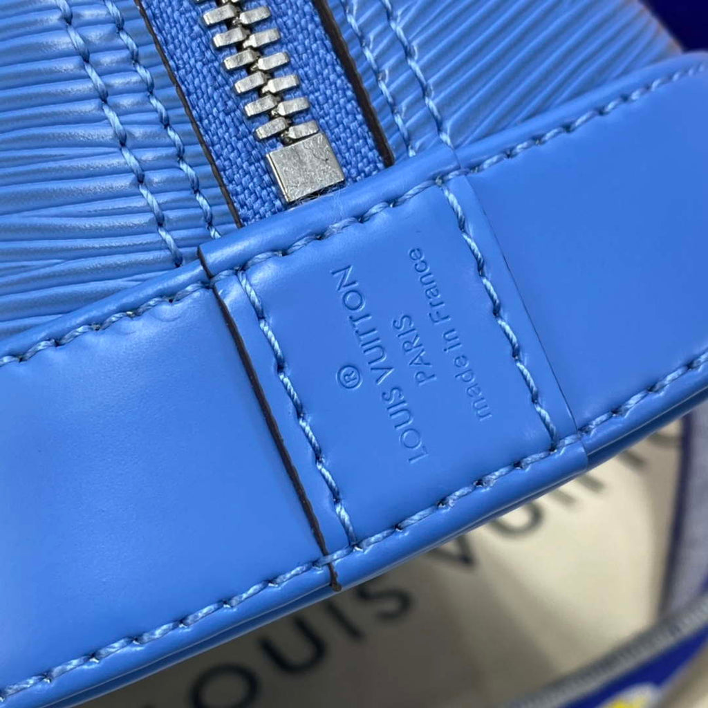 LV M57426 Louis Vuitton Alma BB Epi Handbag Blue