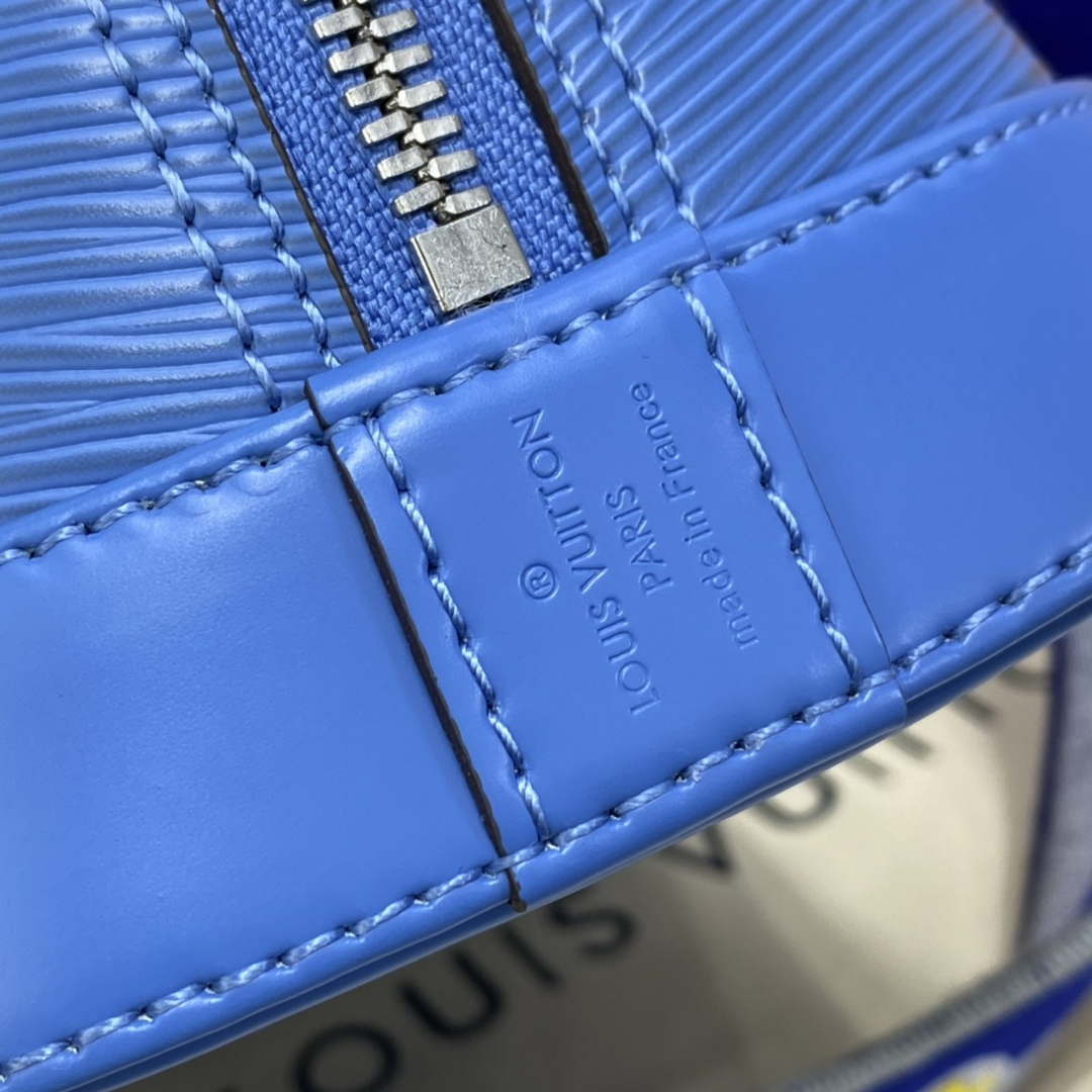 LV M57426 Louis Vuitton Alma BB Epi Handbag Blue - Default Title - View 9