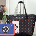 LV M57462 Louis Vuitton Game On Neverfull MM Monogram M57483 Bag Black - Voguebags