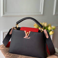 LV M57518 Louis Vuitton Capucines BB Handbag Black and Red - Default Title - View 1