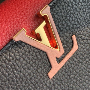LV M57518 Louis Vuitton Capucines BB Handbag Black and Red - Default Title - View 5
