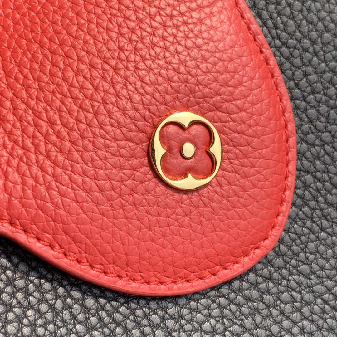 LV M57518 Louis Vuitton Capucines BB Handbag Black and Red - Default Title - View 6
