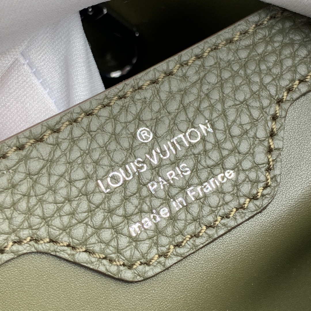 LV M57522 Louis Vuitton Capucines BB Handbag Green and Brown