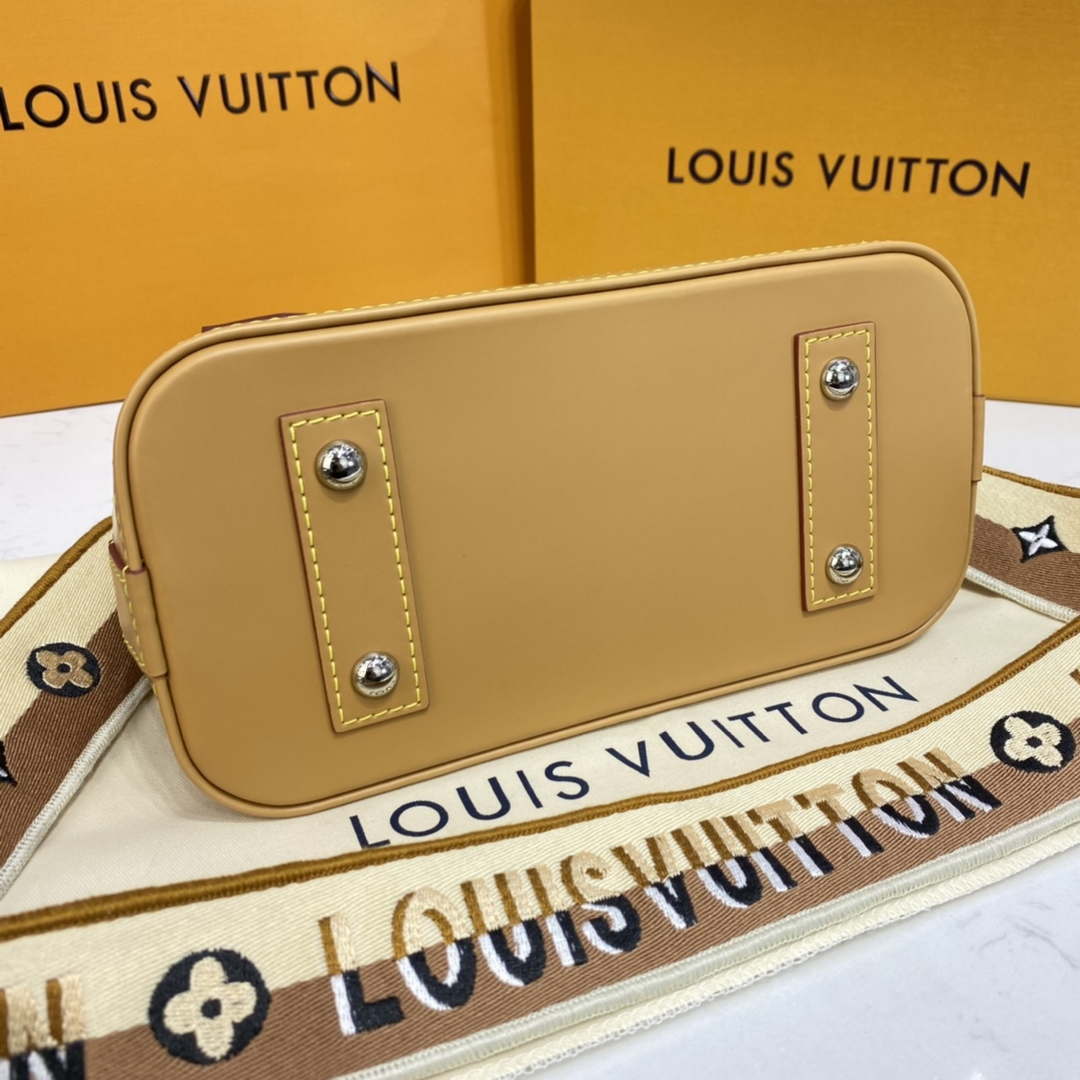 LV M57540 Louis Vuitton Alma BB Epi Handbag Caramel - Default Title - View 4