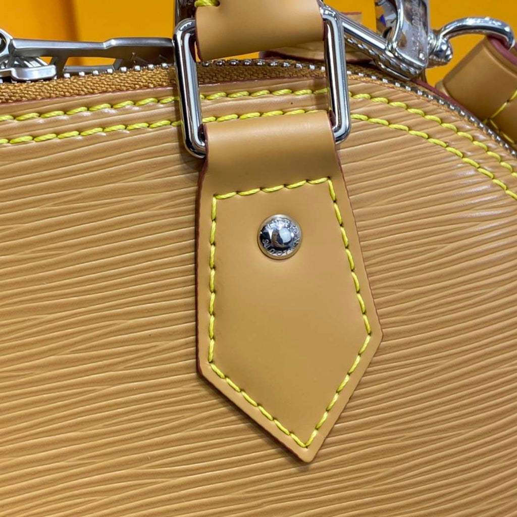 LV M57540 Louis Vuitton Alma BB Epi Handbag Caramel