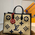 LV M57644 Louis Vuitton Onthego GM Tote Bag Black - Default Title - View 1