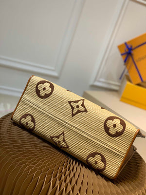 LV M57644 Louis Vuitton Onthego GM Tote Bag Tan - Default Title - View 3