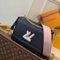 LV M57667 Louis Vuitton Twist MM Epi Handbag M57666 M57669 Black - luxibagsmall