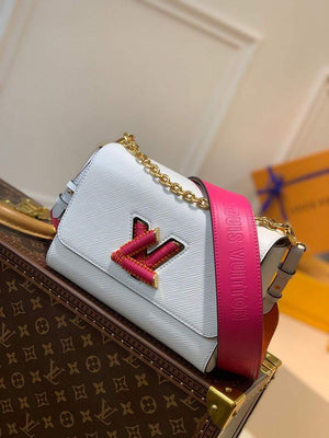 LV M57666 Louis Vuitton Twist MM Epi Handbag M57667 M57669 White - luxibagsmall