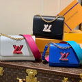 LV M57669 Louis Vuitton Twist MM Epi Handbag M57666 M57667 Blue - luxibagsmall