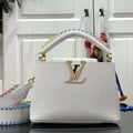 LV M57671 Louis Vuitton Capucines MM Handbag White - Default Title - View 1