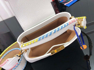 LV M57671 Louis Vuitton Capucines MM Handbag White - Default Title - View 7