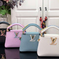LV M57671 Louis Vuitton Capucines MM Handbag Pink - Default Title - View 1