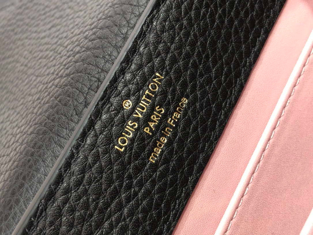 LV M57671 Louis Vuitton Capucines MM Handbag Black