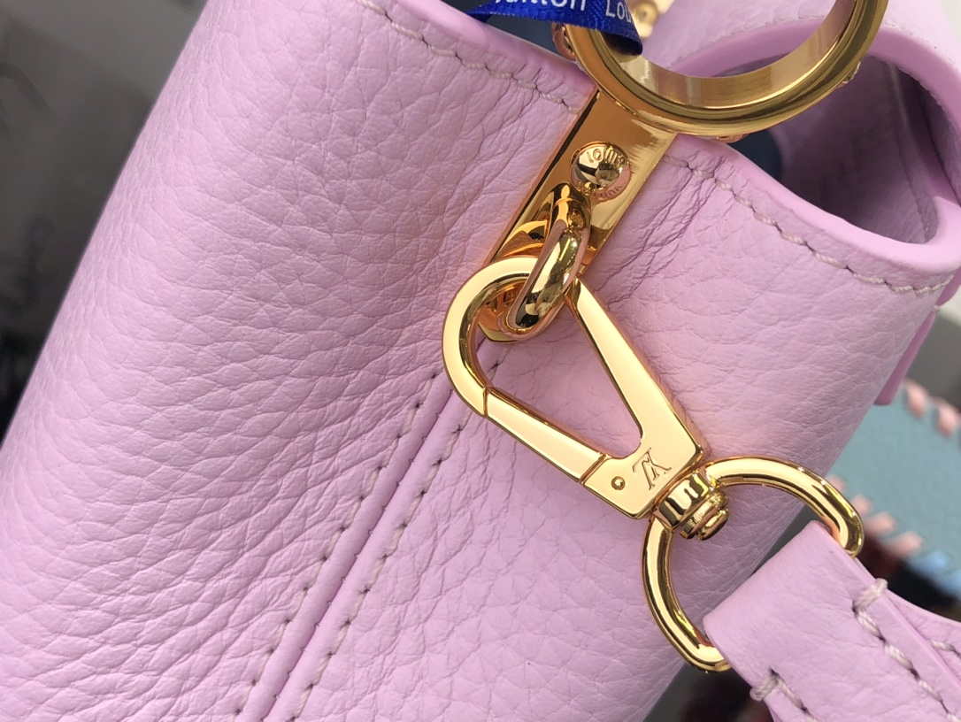 LV M57671 Louis Vuitton Capucines MM Handbag Pink - Default Title - View 6