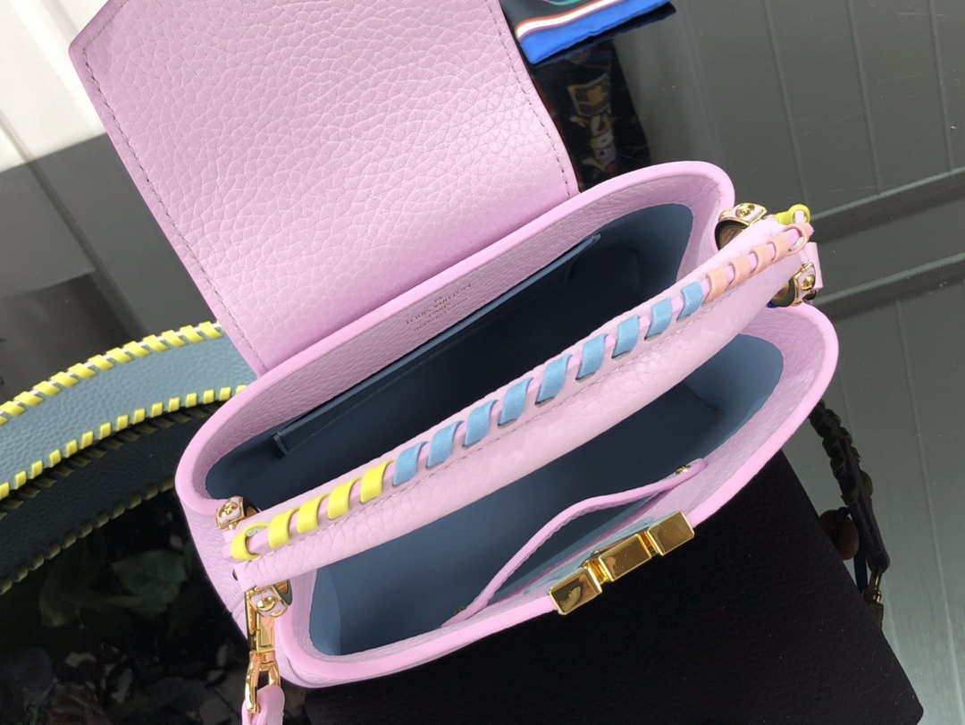 LV M57671 Louis Vuitton Capucines MM Handbag Pink - Default Title - View 10