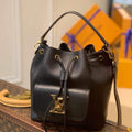 LV M57687 Louis Vuitton Lockme Bucket Bag M57688 M57689 Black