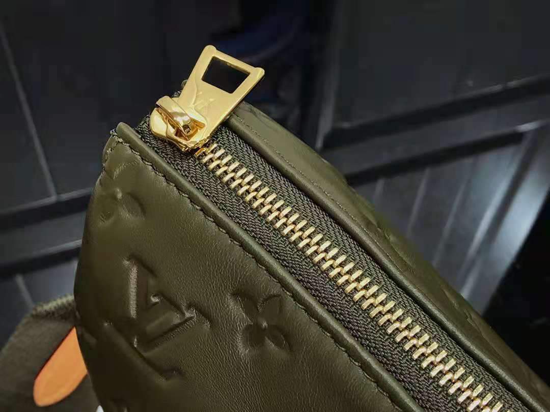 LV M57782 Louis Vuitton Coussin MM Embossed puffy Lambskin M57783 Bag Green - luxibagsmall