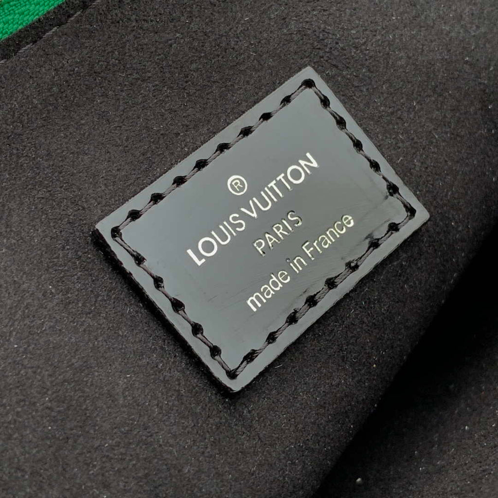 LV M57783 Louis Vuitton Coussin MM Embossed puffy Green Patent Leather
