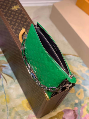 LV M57783 Louis Vuitton Coussin MM Embossed puffy Green Patent Leather - Default Title - View 8