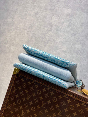LV M57791 Louis Vuitton Coussin PM Crocodile pattern Bag Blue - Default Title - View 4