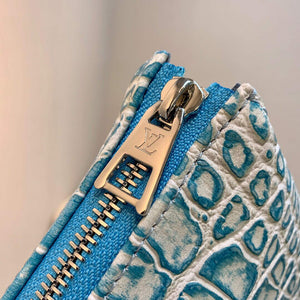 LV M57791 Louis Vuitton Coussin PM Crocodile pattern Bag Blue - Default Title - View 8