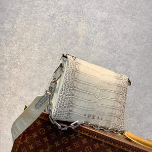 LV M57791 Louis Vuitton Coussin PM Crocodile pattern Bag White - Default Title - View 2