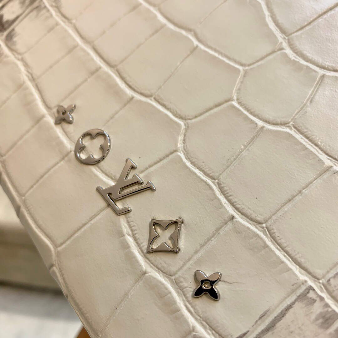 LV M57791 Louis Vuitton Coussin PM Crocodile pattern Bag White - Default Title - View 5