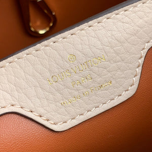 LV M57904 Louis Vuitton Capucines BB Handbag Apricot and Orange - Default Title - View 6