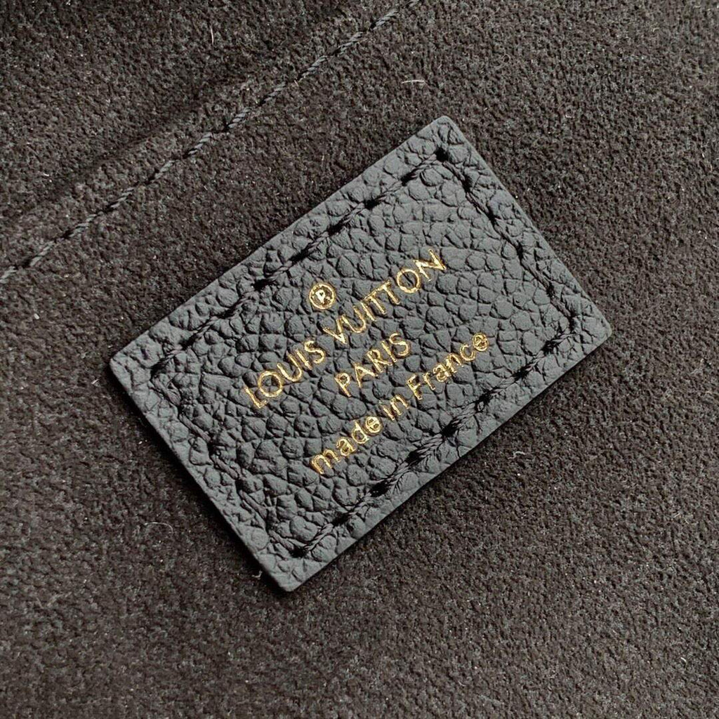 LV M57937 Louis Vuitton Petit Sac Plat Bag Black Beige