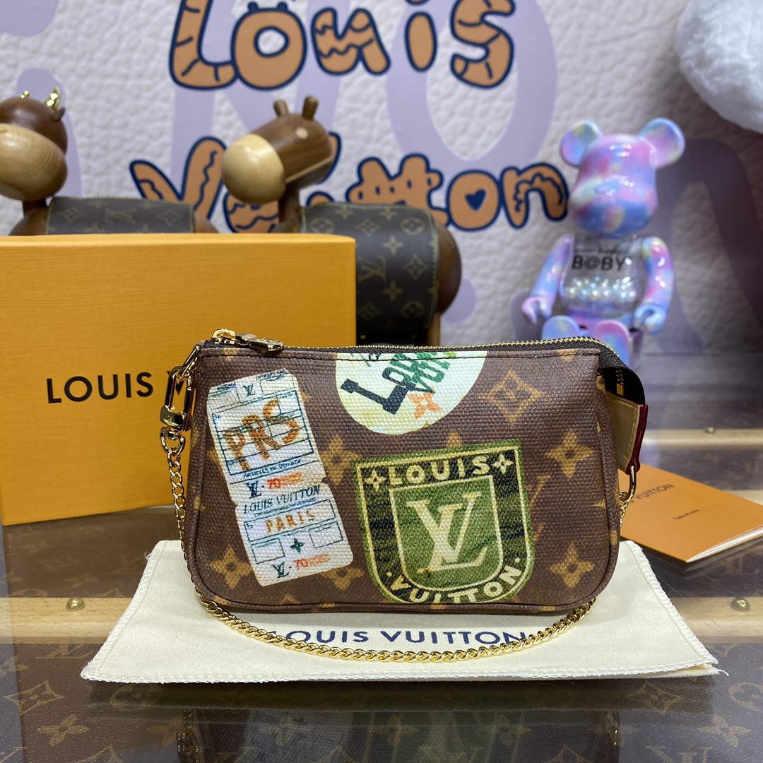 LV M58009 Louis Vuitton Mini Pochette Accessoires Monogram Canvas - Default Title - View 1