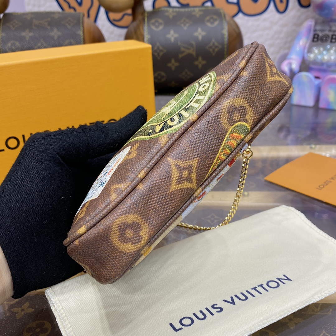 LV M58009 Louis Vuitton Mini Pochette Accessoires Monogram Canvas - Default Title - View 4