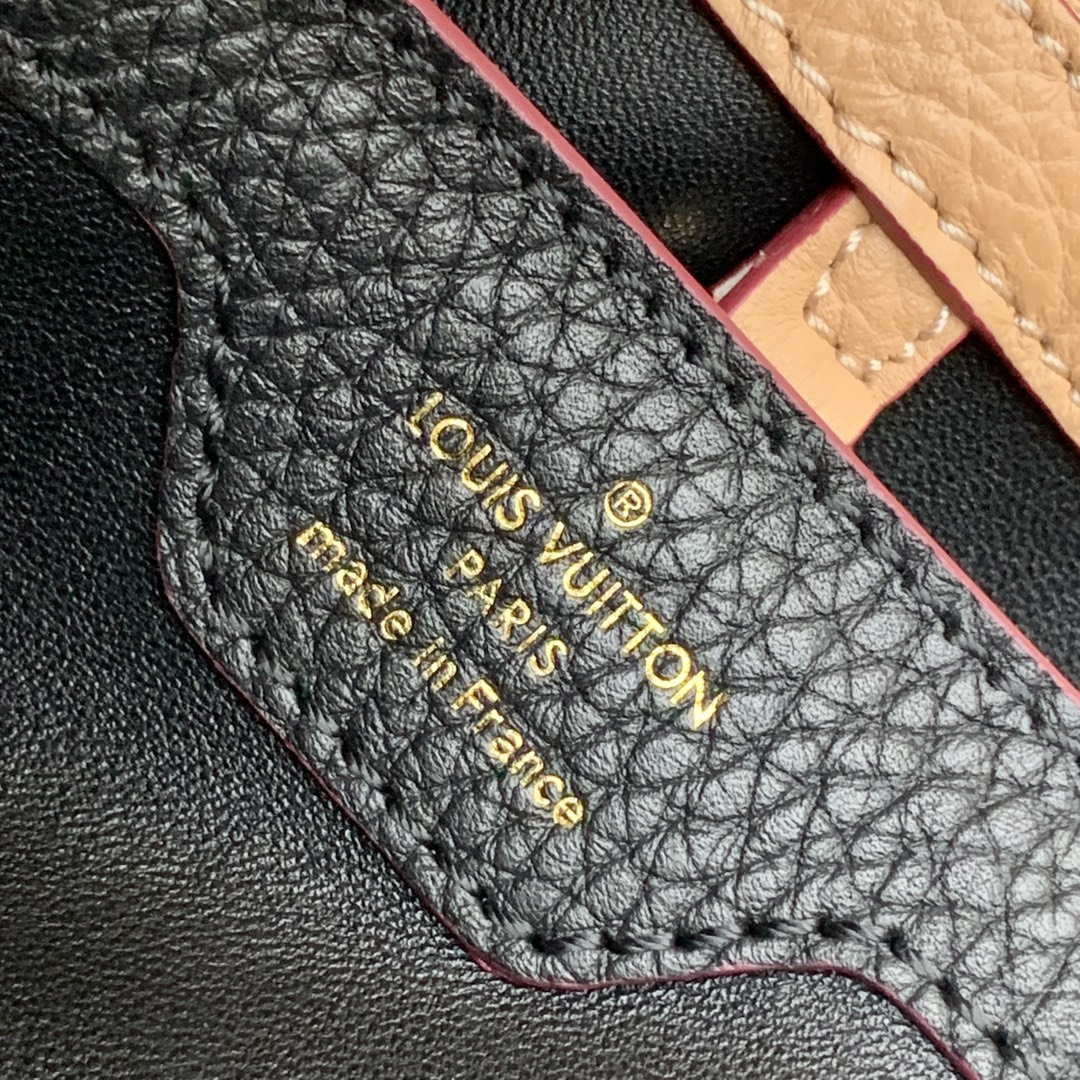 LV M58607 Louis Vuitton Capucines BB Handbag Black Apricot - Default Title - View 7