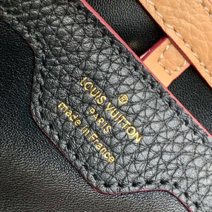 LV M58608 Louis Vuitton Capucines MM Handbag Black Apricot - Default Title - View 7