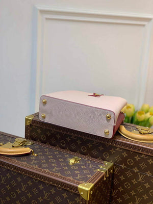 LV M58611 Louis Vuitton Capucines BB Handbag Beige and Wine red - Default Title - View 4
