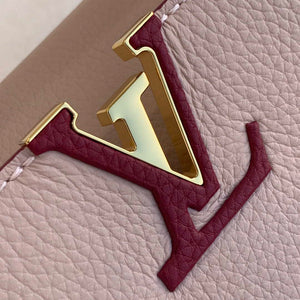 LV M58611 Louis Vuitton Capucines BB Handbag Beige and Wine red - Default Title - View 6