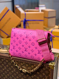 LV M58626 Louis Vuitton Coussin PM Lambskin Bag Rose Red