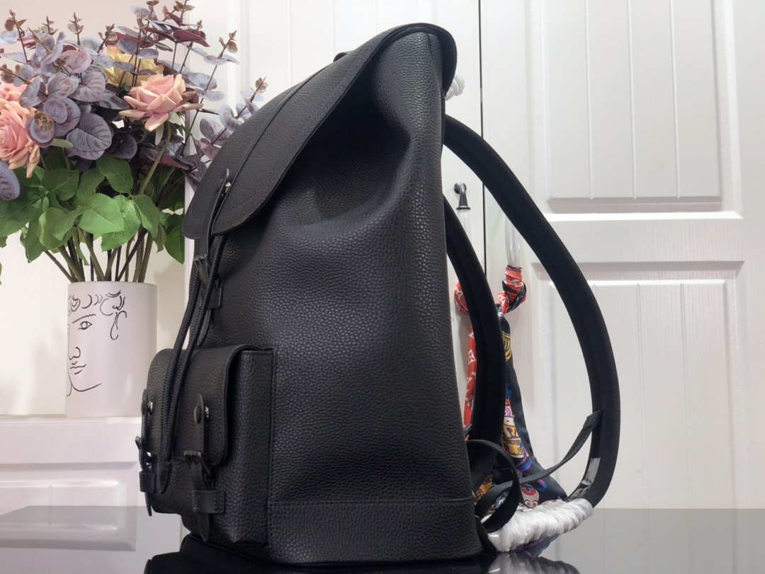 LV M58644 Louis Vuitton Christopher Slim Backpack Black - Default Title - View 2