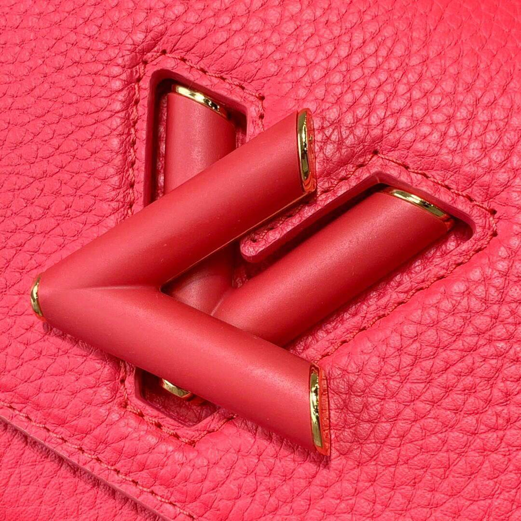 LV M58688 Louis Vuitton Twist MM Leathers Handbag Pondichery Pink - luxibagsmall