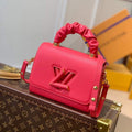 LV M58691 Louis Vuitton Twist PM Leathers Handbag Pondichery Pink - luxibagsmall