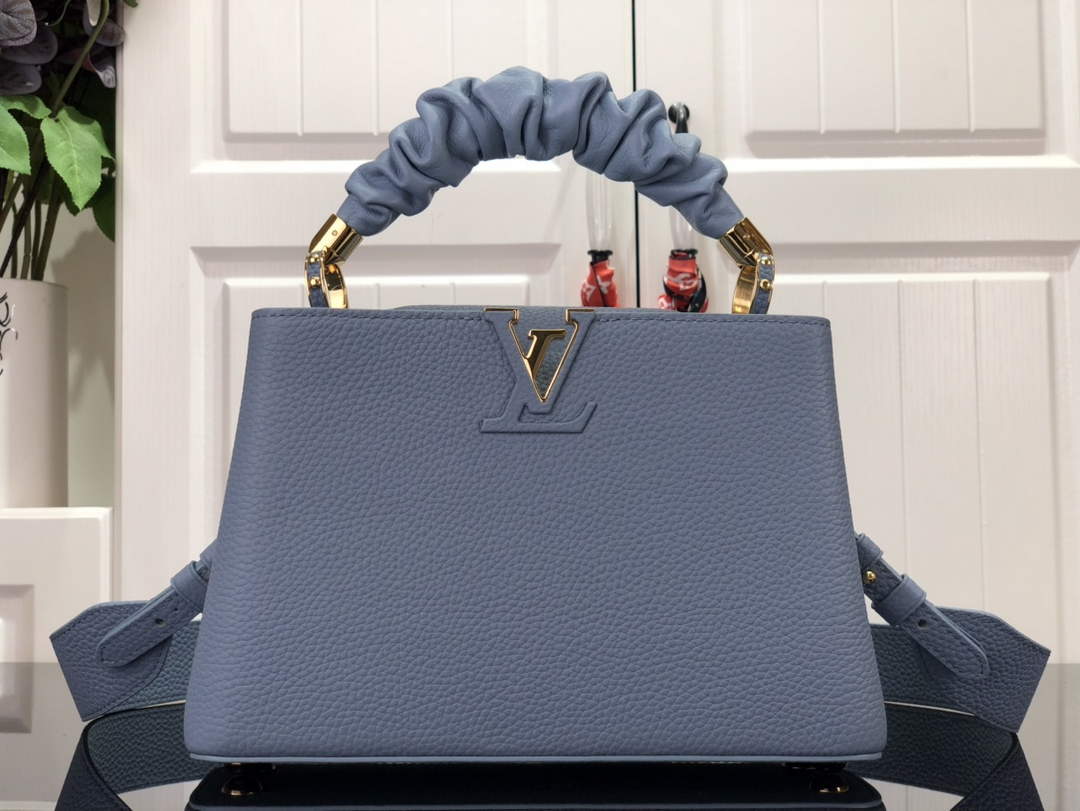 LV M58732 Louis Vuitton Capucines BB Handbag Blue - Default Title - View 1