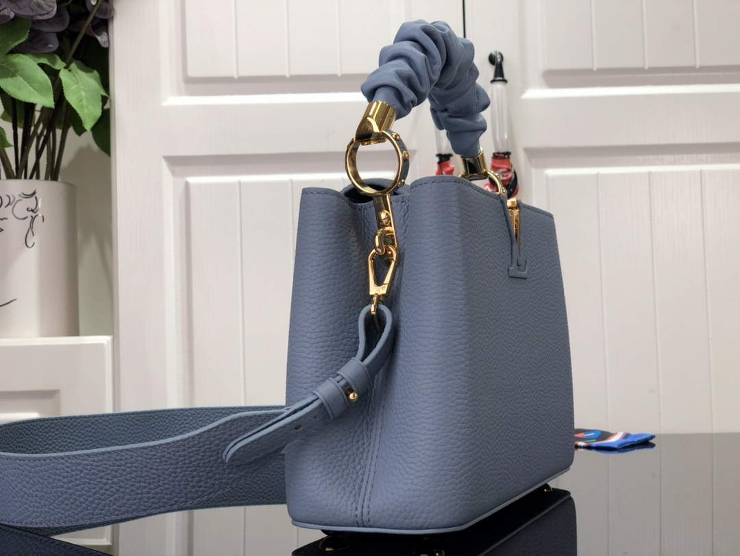 LV M58732 Louis Vuitton Capucines BB Handbag Blue - Default Title - View 2