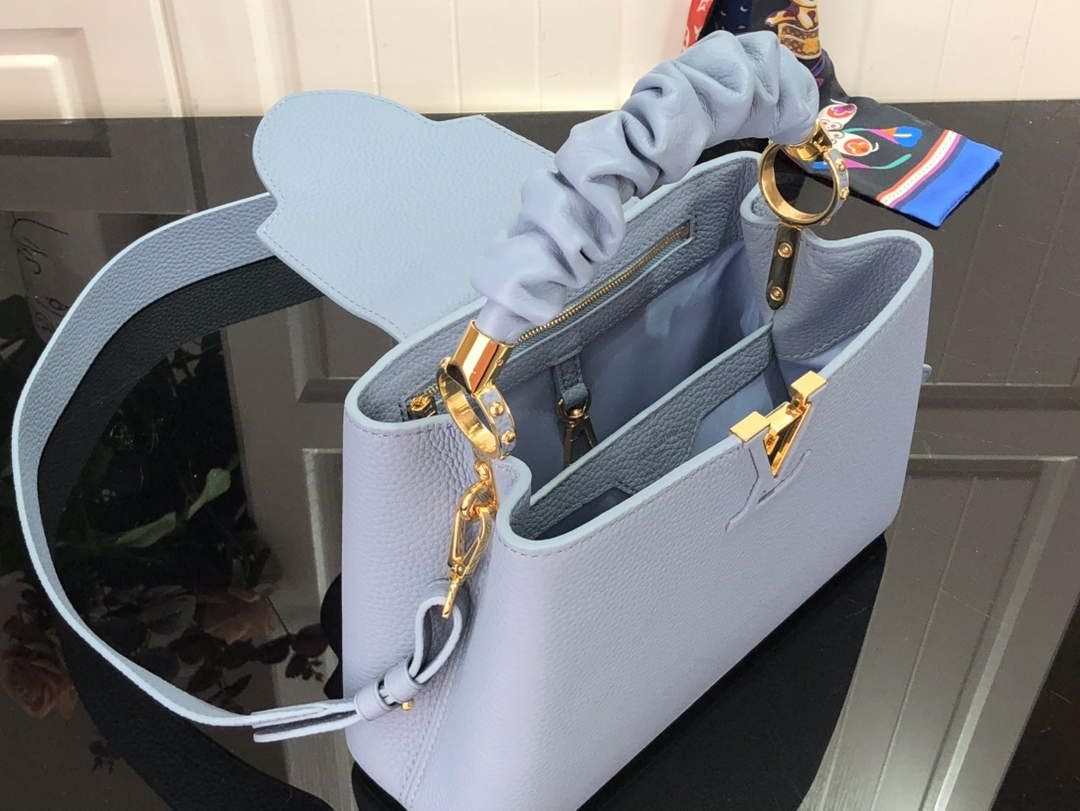 LV M58732 Louis Vuitton Capucines BB Handbag Blue - Default Title - View 7