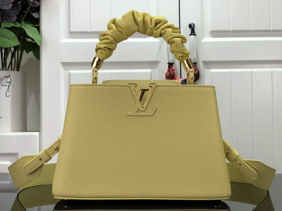 LV M58586 Louis Vuitton Capucines BB Handbag Yellow - Default Title - View 1