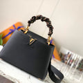 LV M58732 Louis Vuitton Capucines MM Handbag Black - Default Title - View 1