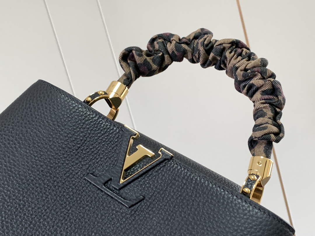 LV M58732 Louis Vuitton Capucines MM Handbag Black - Default Title - View 4