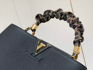 LV M58732 Louis Vuitton Capucines MM Handbag Black - Default Title - View 4