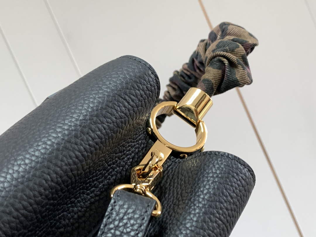 LV M58732 Louis Vuitton Capucines MM Handbag Black - Default Title - View 6